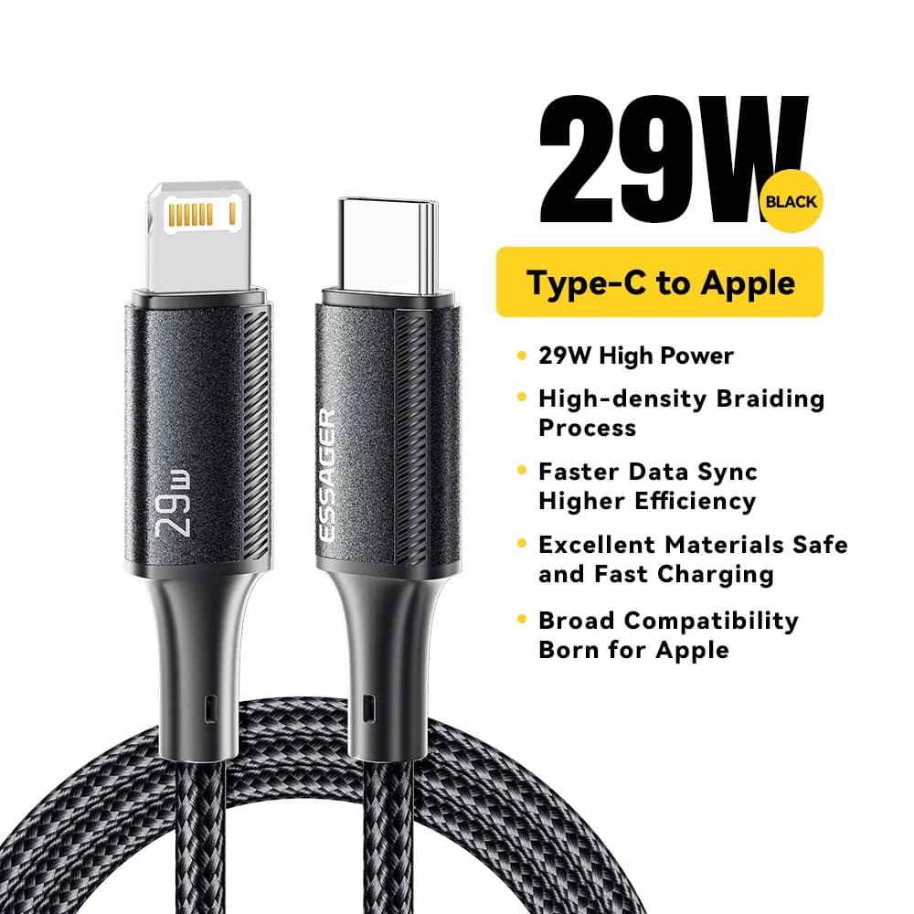 29W USB-C til Lightning lynoplader og datakabel