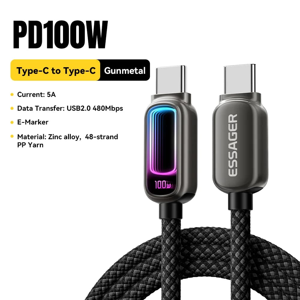 240W USB-C til USB-C kabel med 100W PD 3.1 understøttelse