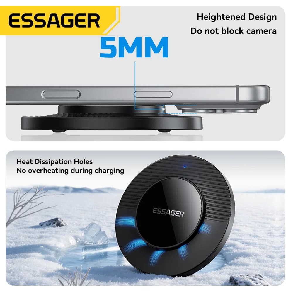 15W magnetisk trådløs opladerpad
