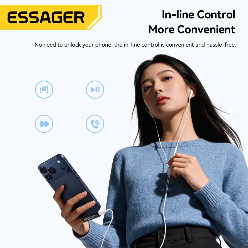USB-C til 3,5 mm lyd- og opladningsadapter