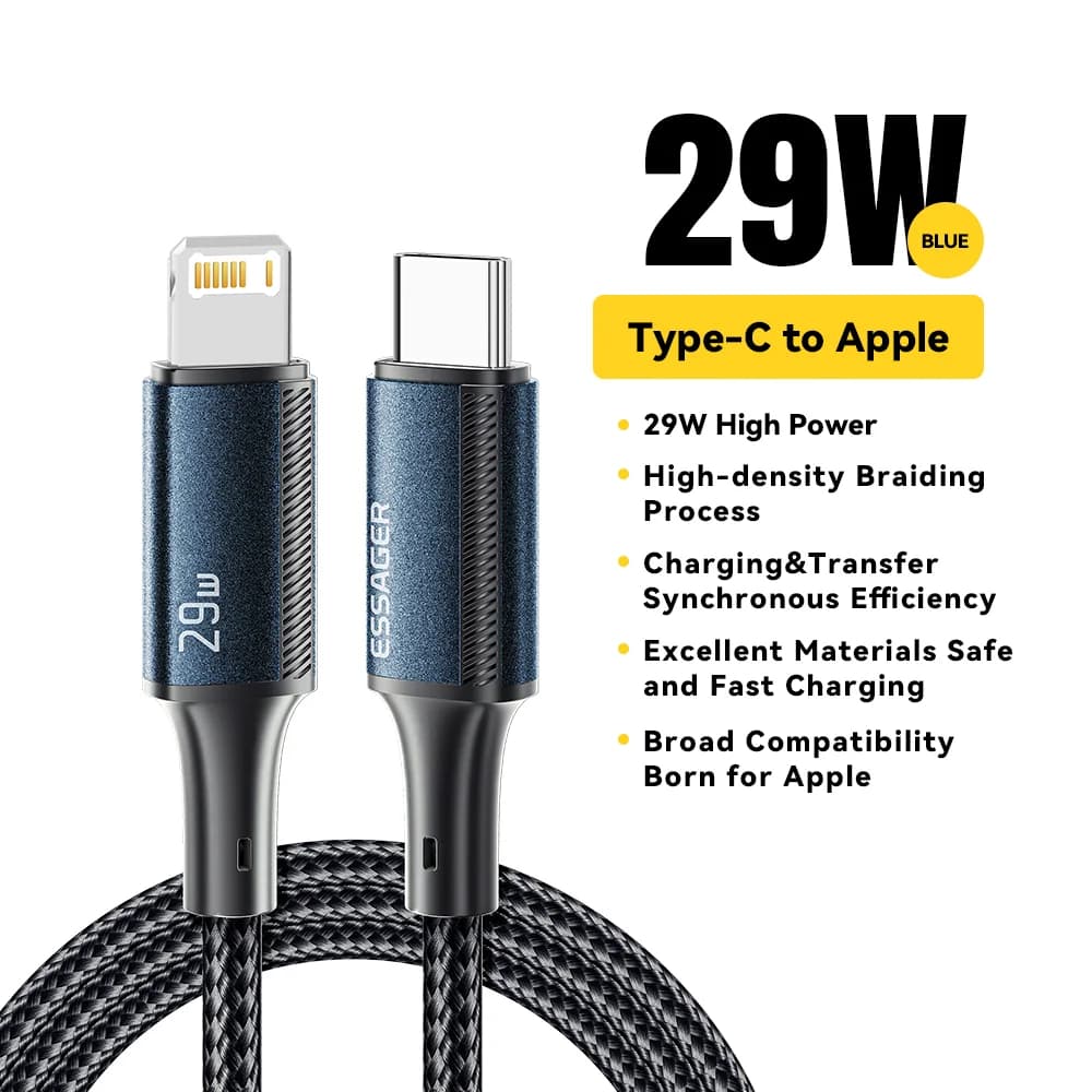 29W USB-C til Lightning lynoplader og datakabel