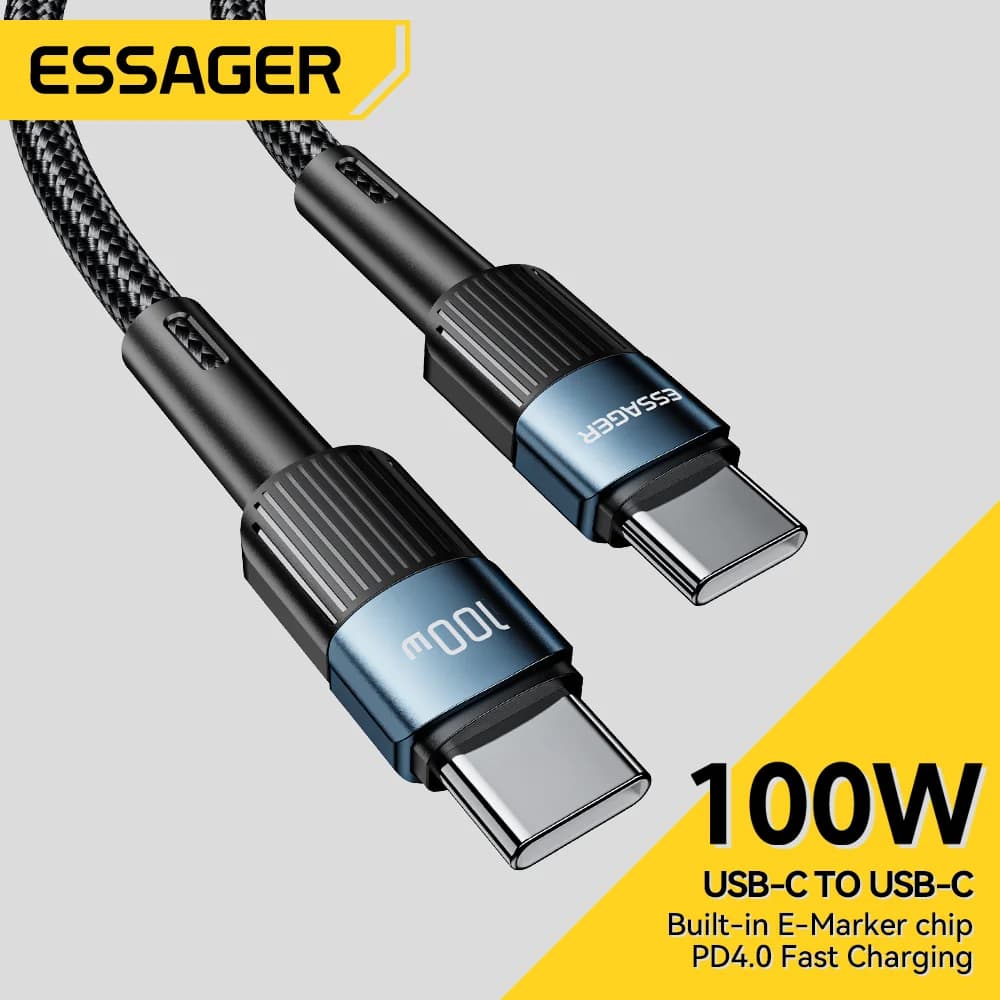 100W USB-C til USB-C hurtigopladningskabel 3m