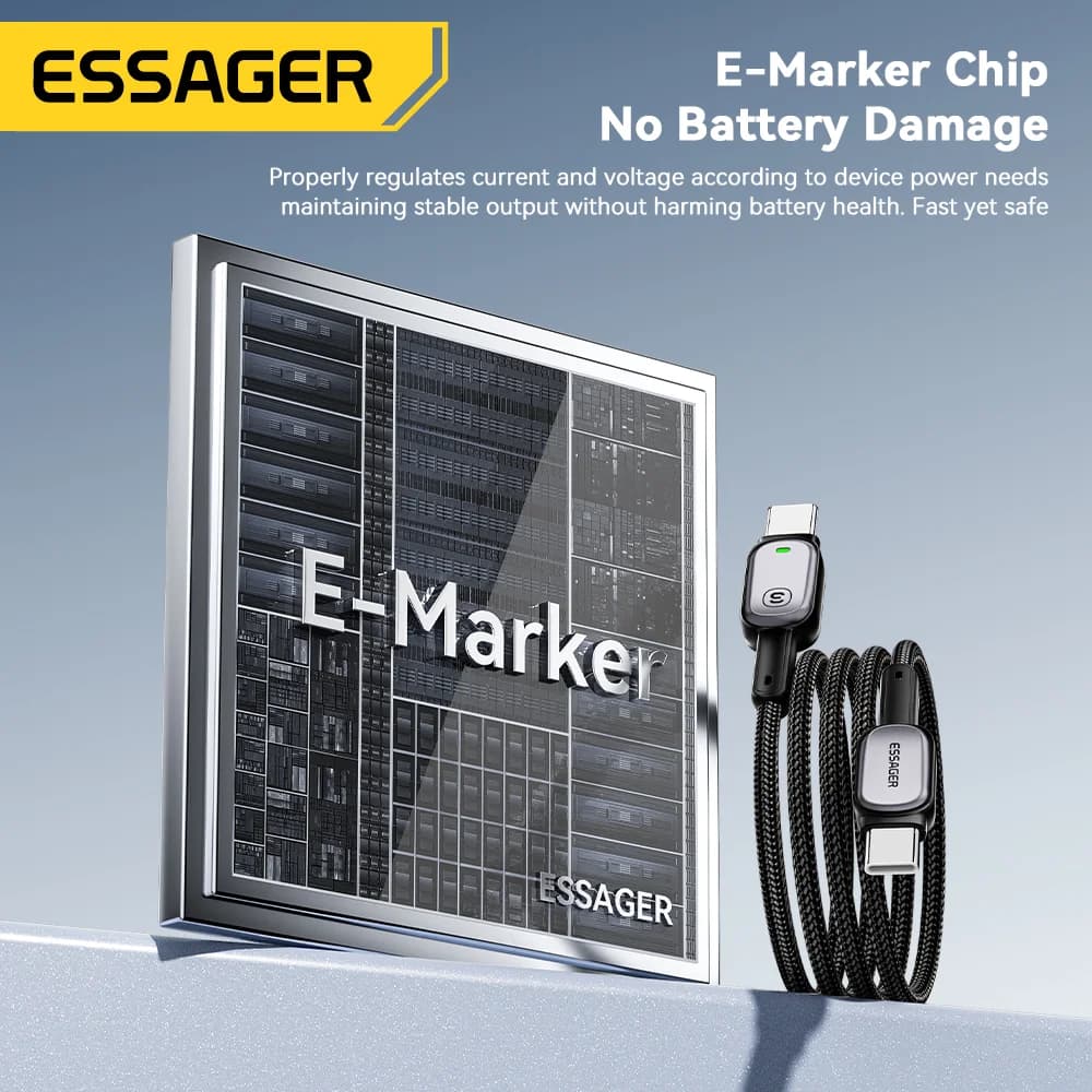 LED 100W USB-C til USB-C-kabel, 5A PD hurtigopladning