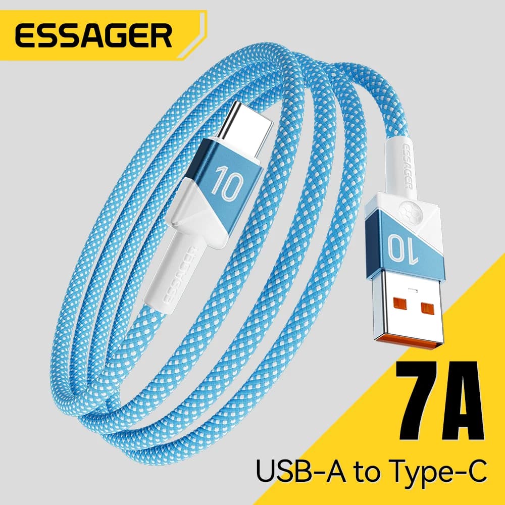 100W 7A USB-C superhurtig opladningskabel holdfarver
