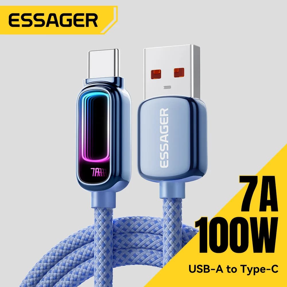 7A 100W PD hurtigopladnings USB-C-kabel