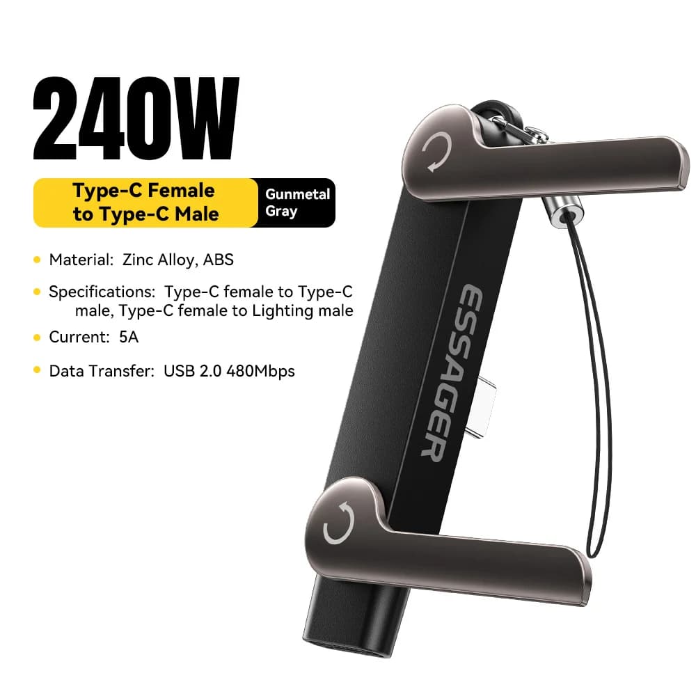 240W USB-C OTG-adapter med stativ