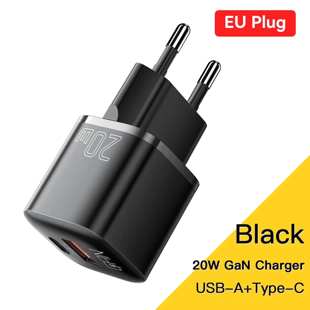 20W GaN USB-C PD væglader til hurtigopladning