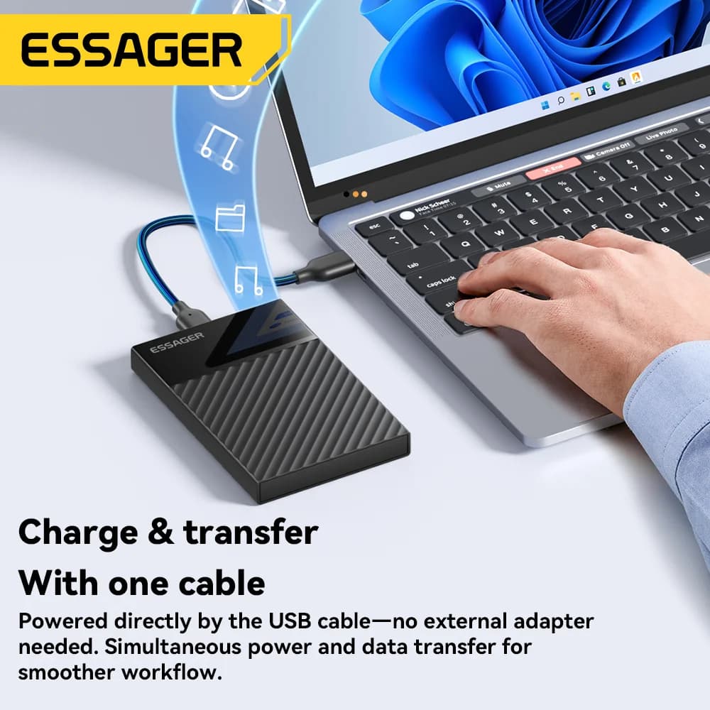 2,5-tommers USB 3.0 SATA SSD/HDD-kabinet