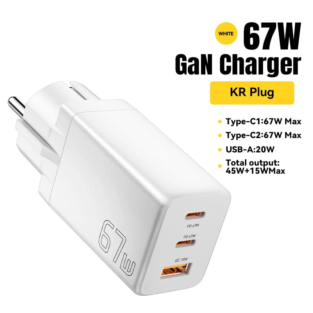 67W GaN USB Type-C hurtigoplader med PPS-understøttelse