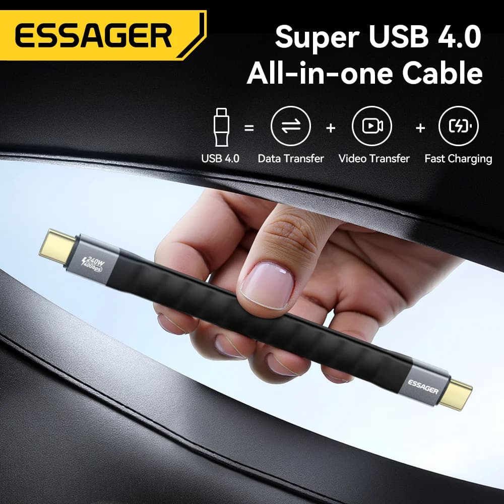 USB 4.0 Type-C Kabel, 240W PD, 8K Video