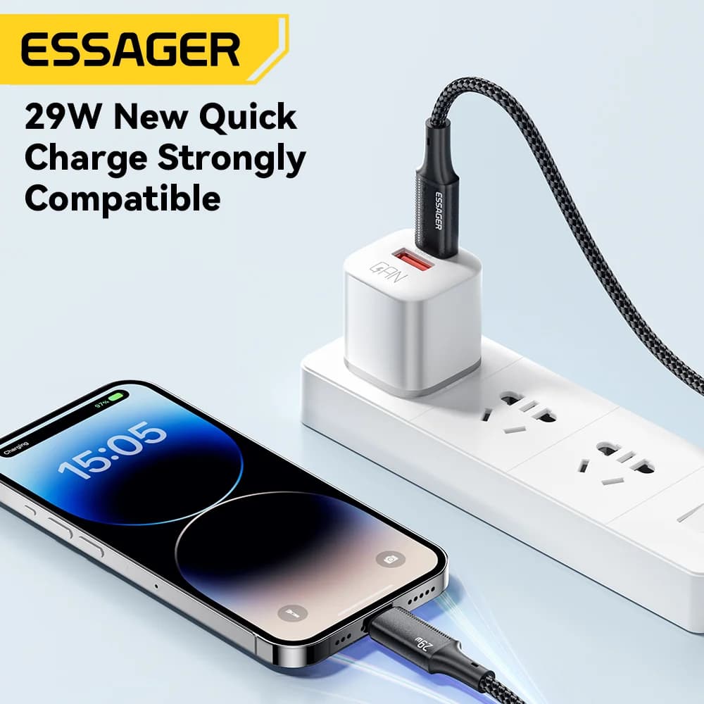 29W USB-C til Lightning lynoplader og datakabel