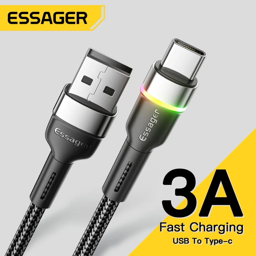 3A USB-A til USB-C Hurtigladnings- og Datakabel