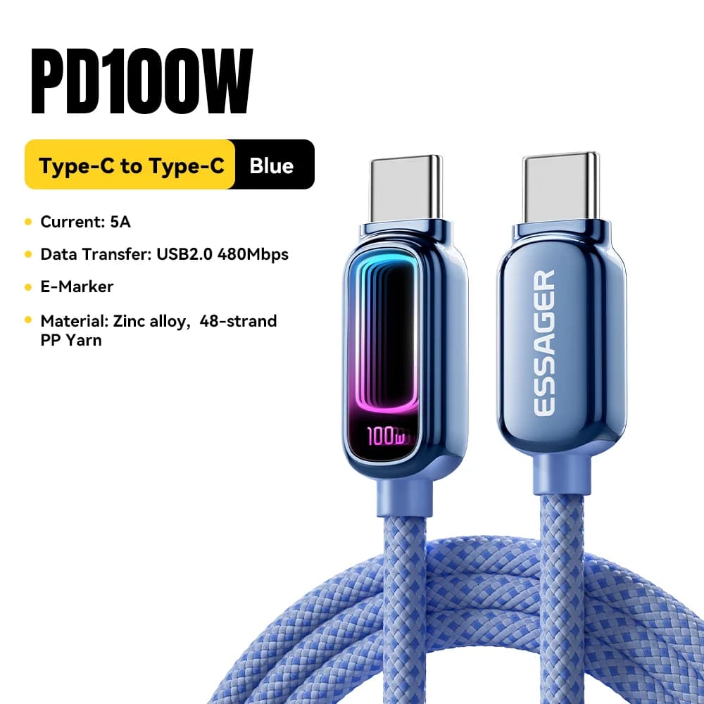 240W USB-C til USB-C kabel med 100W PD 3.1 understøttelse