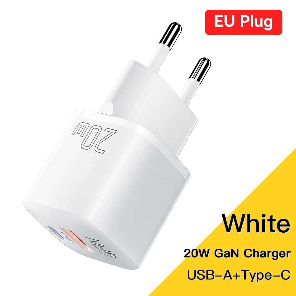 20W GaN USB-C PD væglader til hurtigopladning