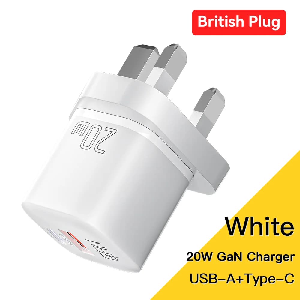 20W GaN USB-C PD væglader til hurtigopladning
