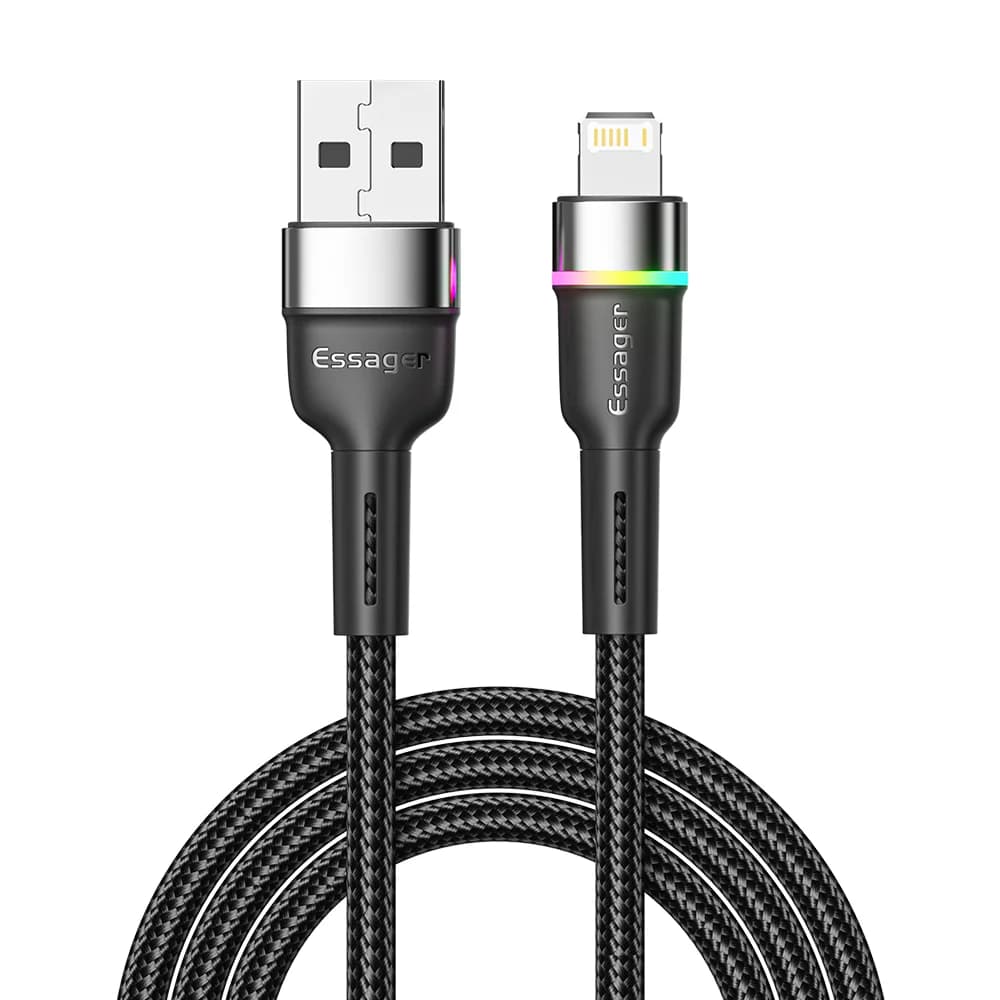 LED USB Hurtigladnings Datakabel til iPhone