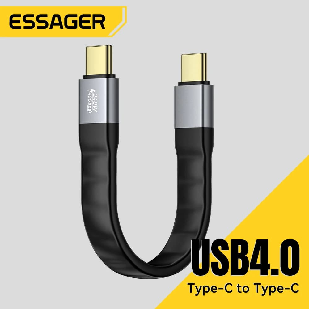 USB 4.0 Type-C-kabel med 40Gbps data og 8K video