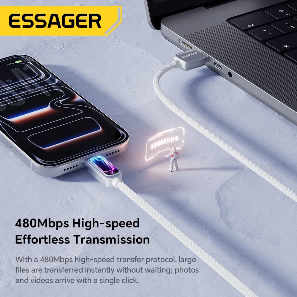 7A 100W PD hurtigopladnings USB-C-kabel