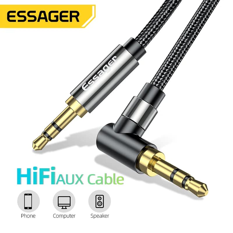 3,5 mm Hi-Fi Aux-lydkabel til højttalere