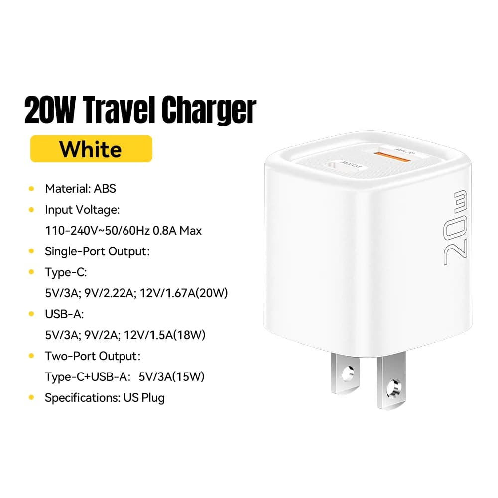 20W USB-C PD Hurtiglader
