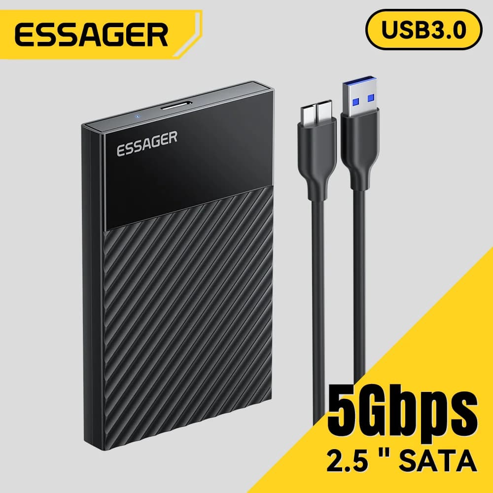 2,5-tommers USB 3.0 SATA SSD/HDD-kabinet