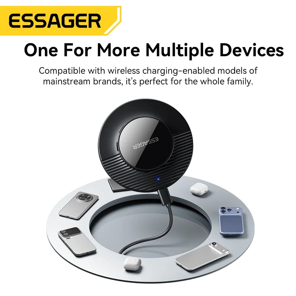 15W magnetisk trådløs opladerpad