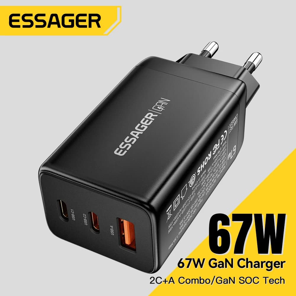 67W GaN USB Type-C hurtigoplader med PPS-understøttelse