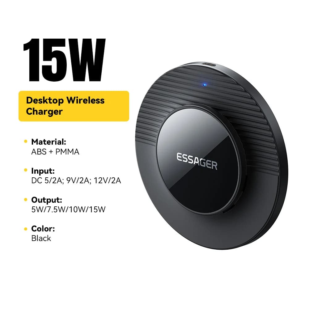 15W magnetisk trådløs opladerpad