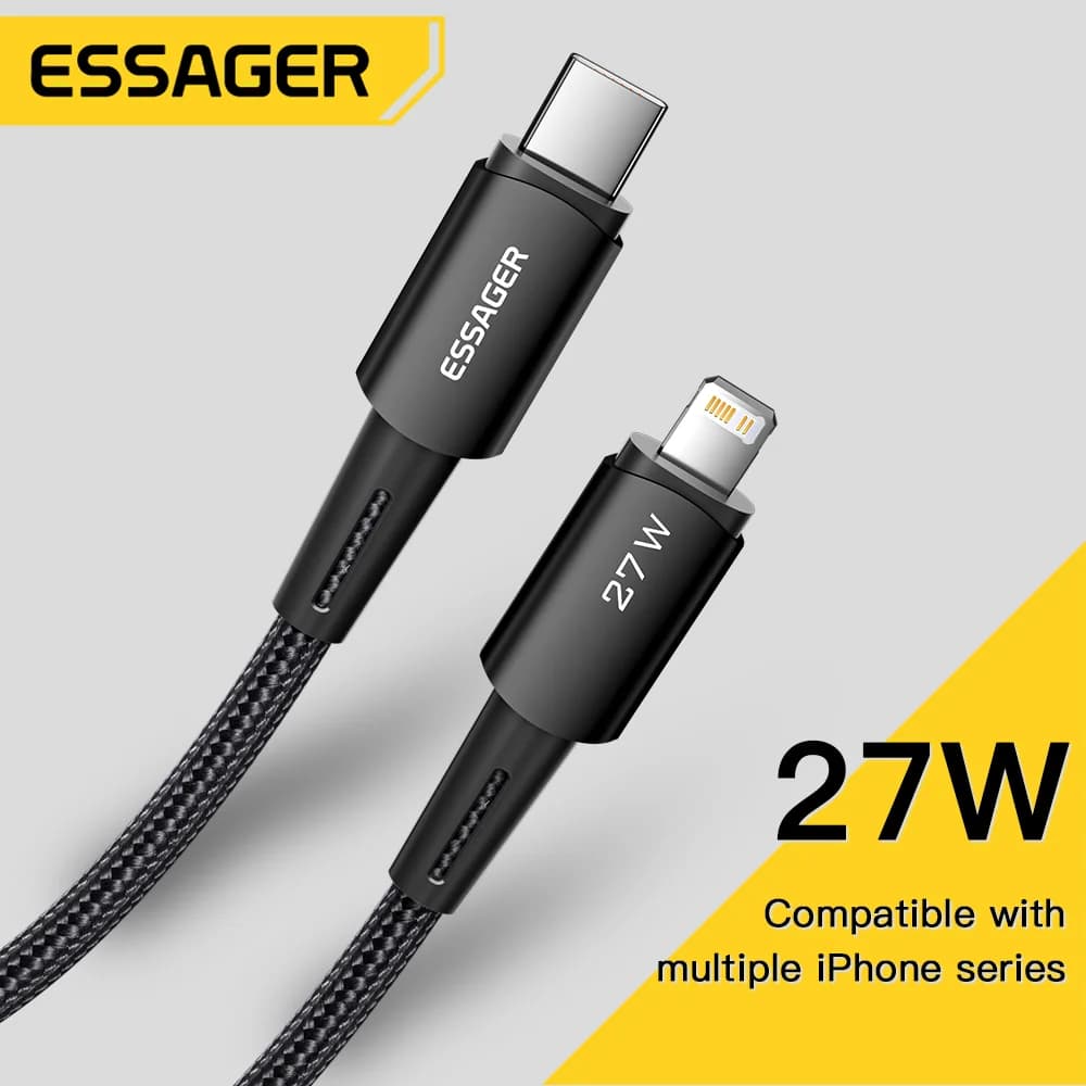 27W USB-C til Lightning Hurtigladningskabel