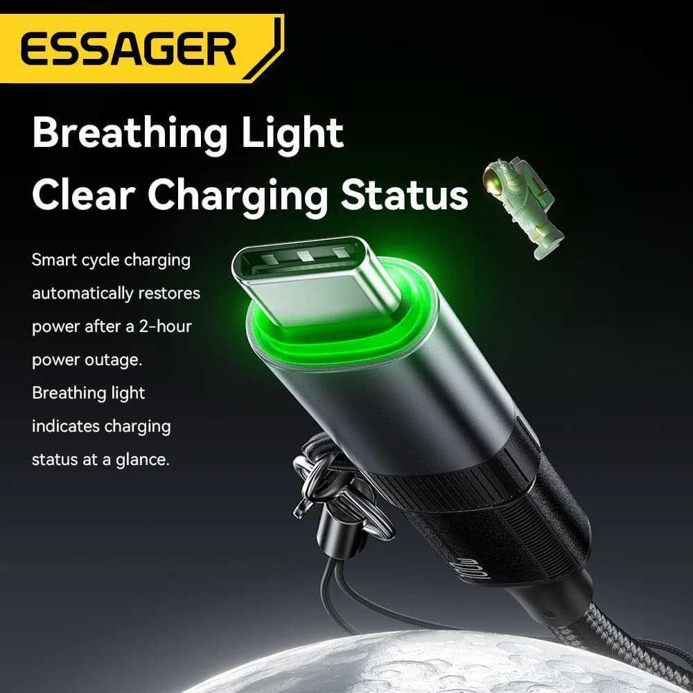 100W Smart strømafbryder USB-C OTG-adapter