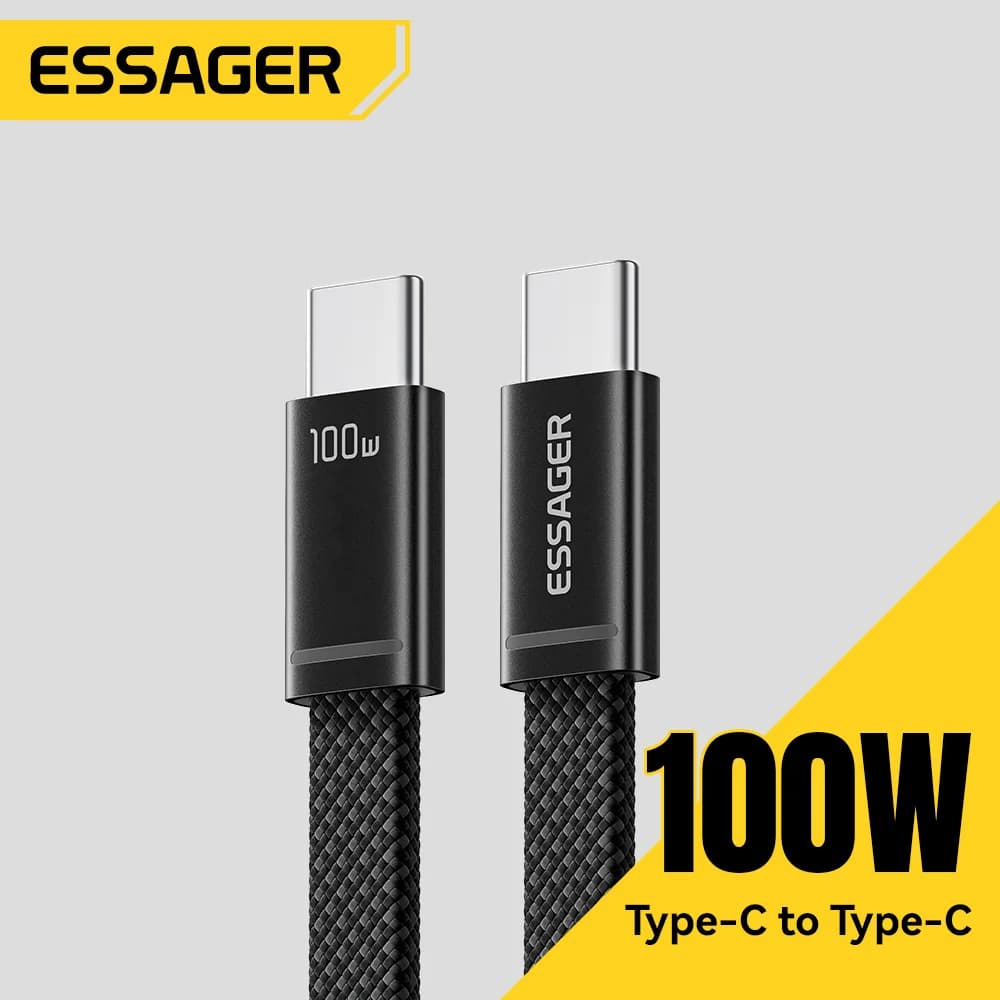 100W Slank USB-C til USB-C PD Hurtigladningskabel