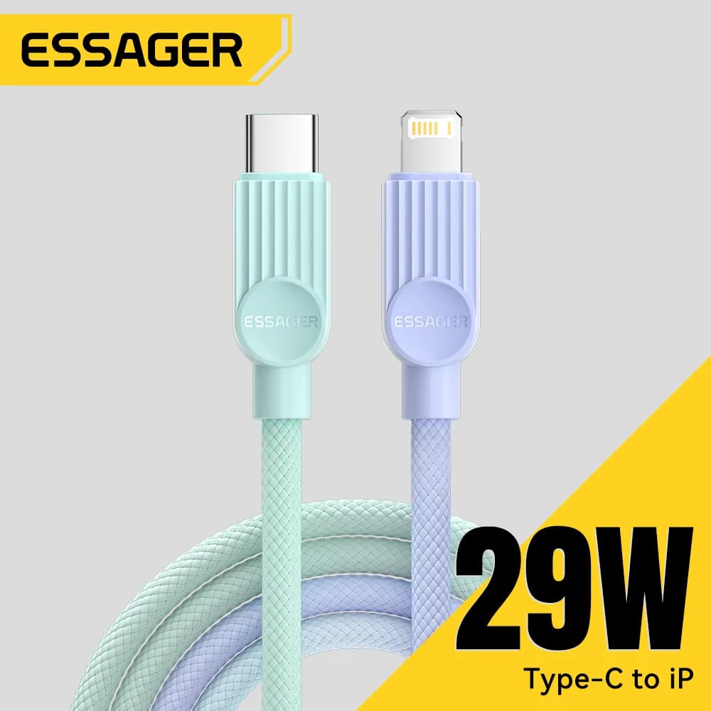 Farverig USB-C til Lightning lynopladerkabel