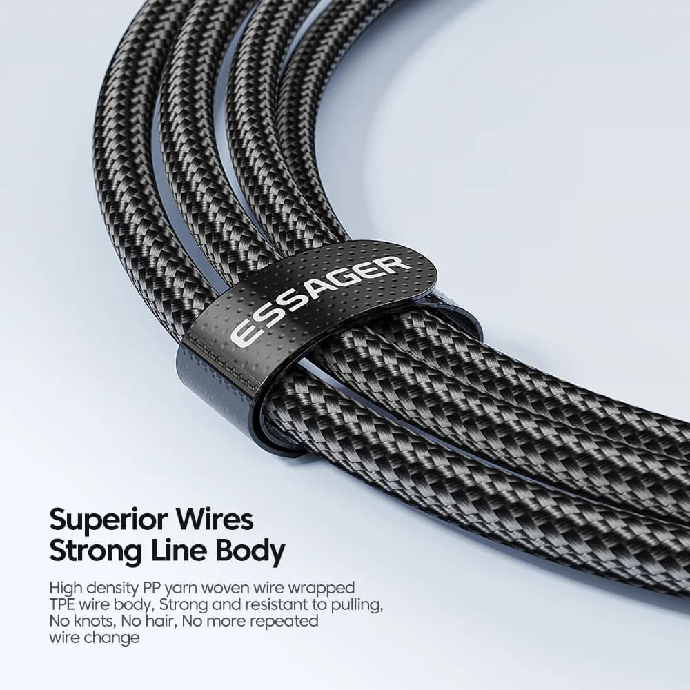 100W USB-C til USB-C hurtigopladningskabel 3m