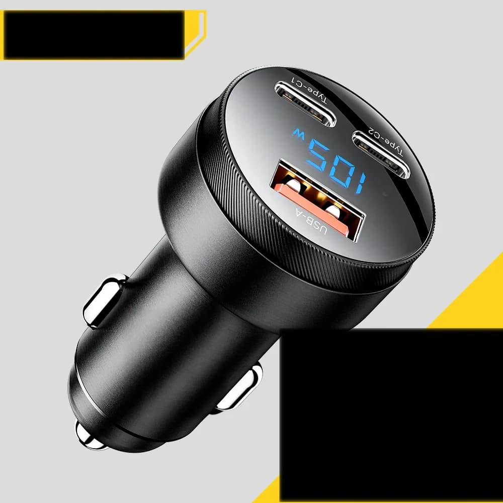 105W USB biloplader QC4.0 PD hurtigopladning