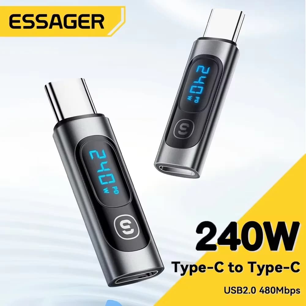 USB-C til USB-C OTG-adapter med digital display