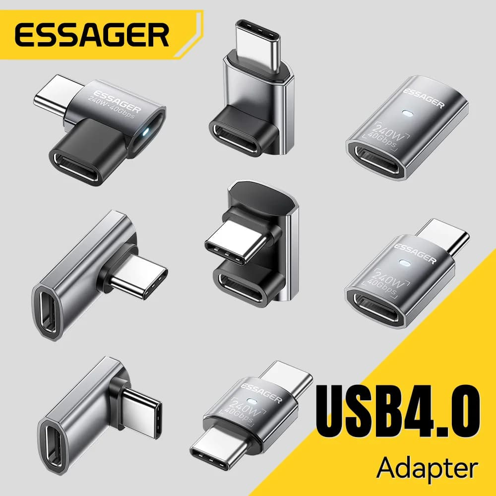USB4.0 240W 90-graders OTG dataadapter 8K