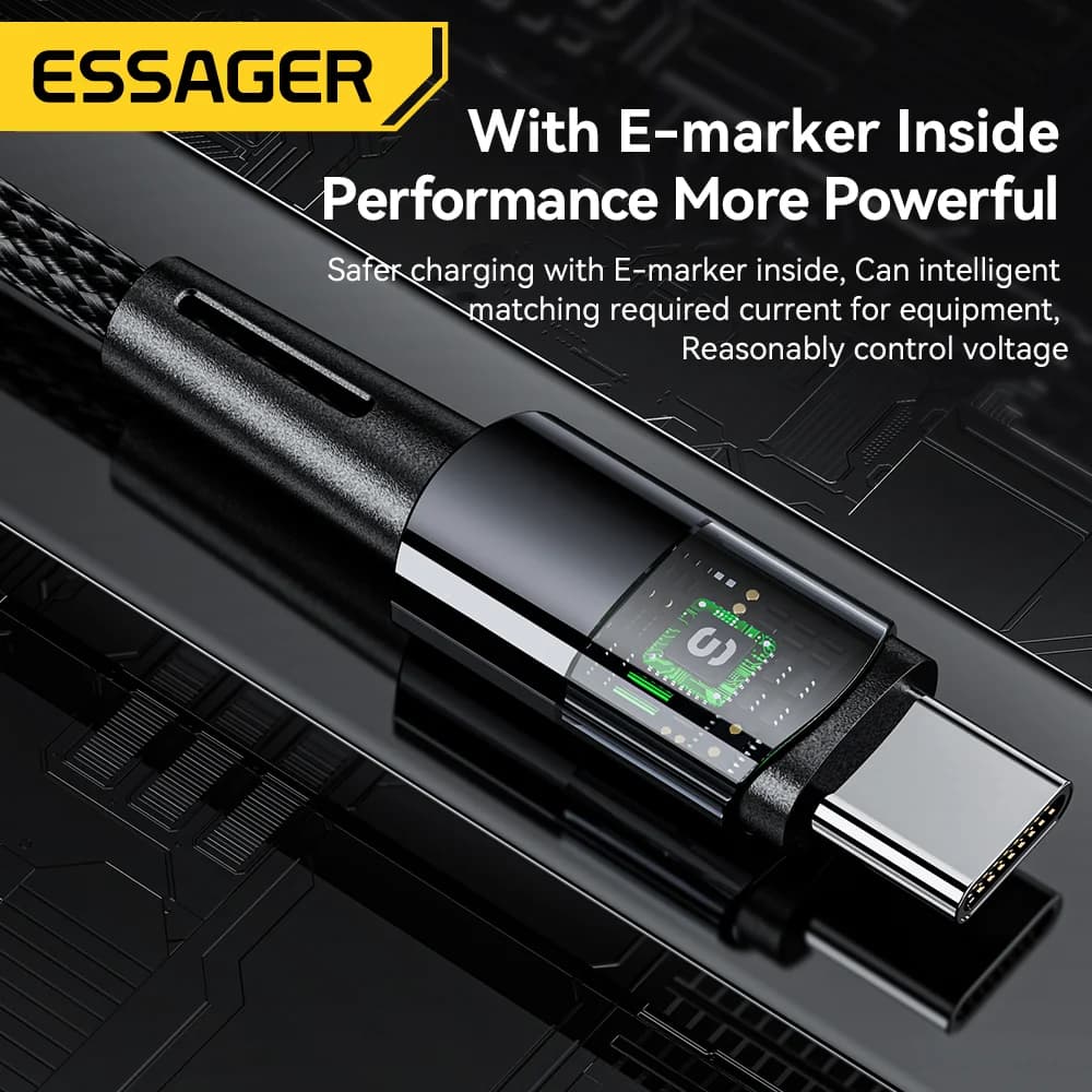 240W Super Hurtig Opladning USB-C Datakabel 6A