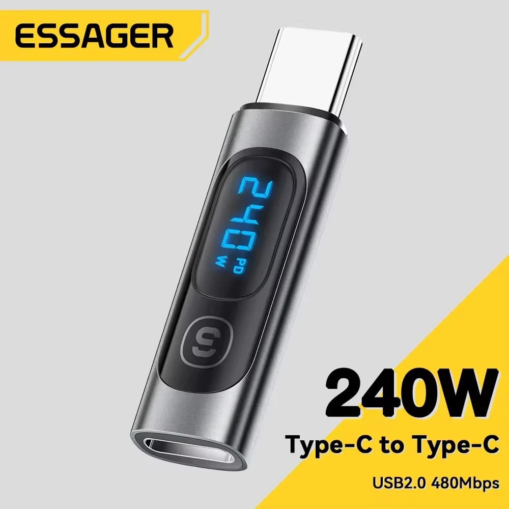 USB-C til USB-C OTG-adapter med digital display