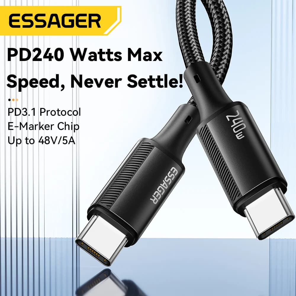 240W USB-C til USB-C PD 3.1 Superhurtig Ladning Kabel