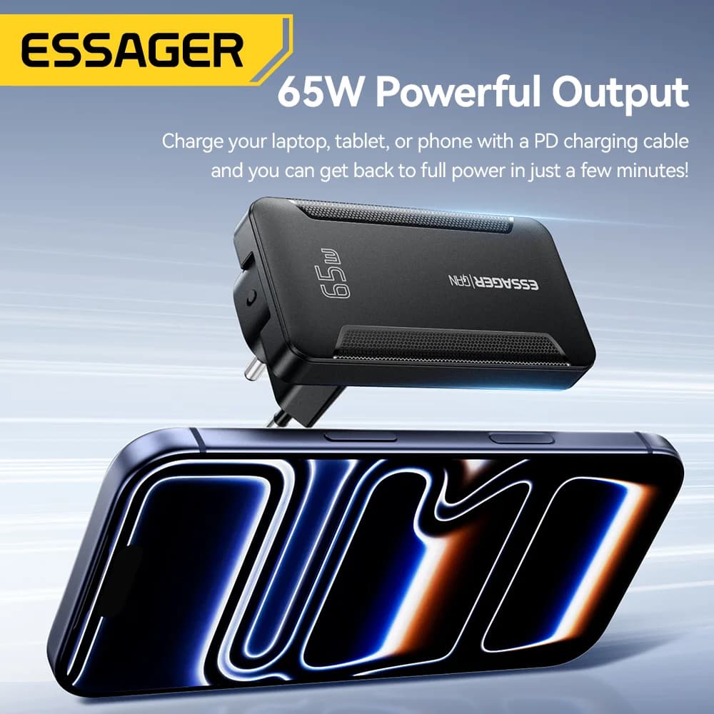 Ultratynd 65W GaN rejseoplader med PD 3.0