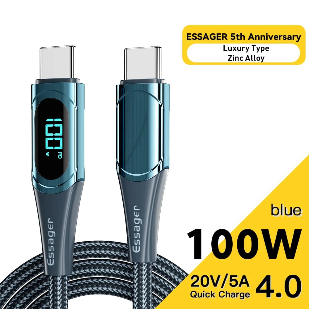 100W USB-C til USB-C Kabel, 2M