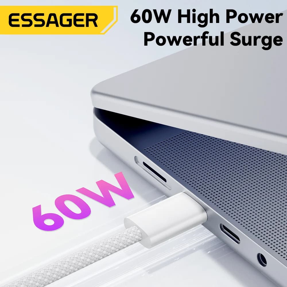 60W USB-C til USB-C Hurtigladnings- og datakabel