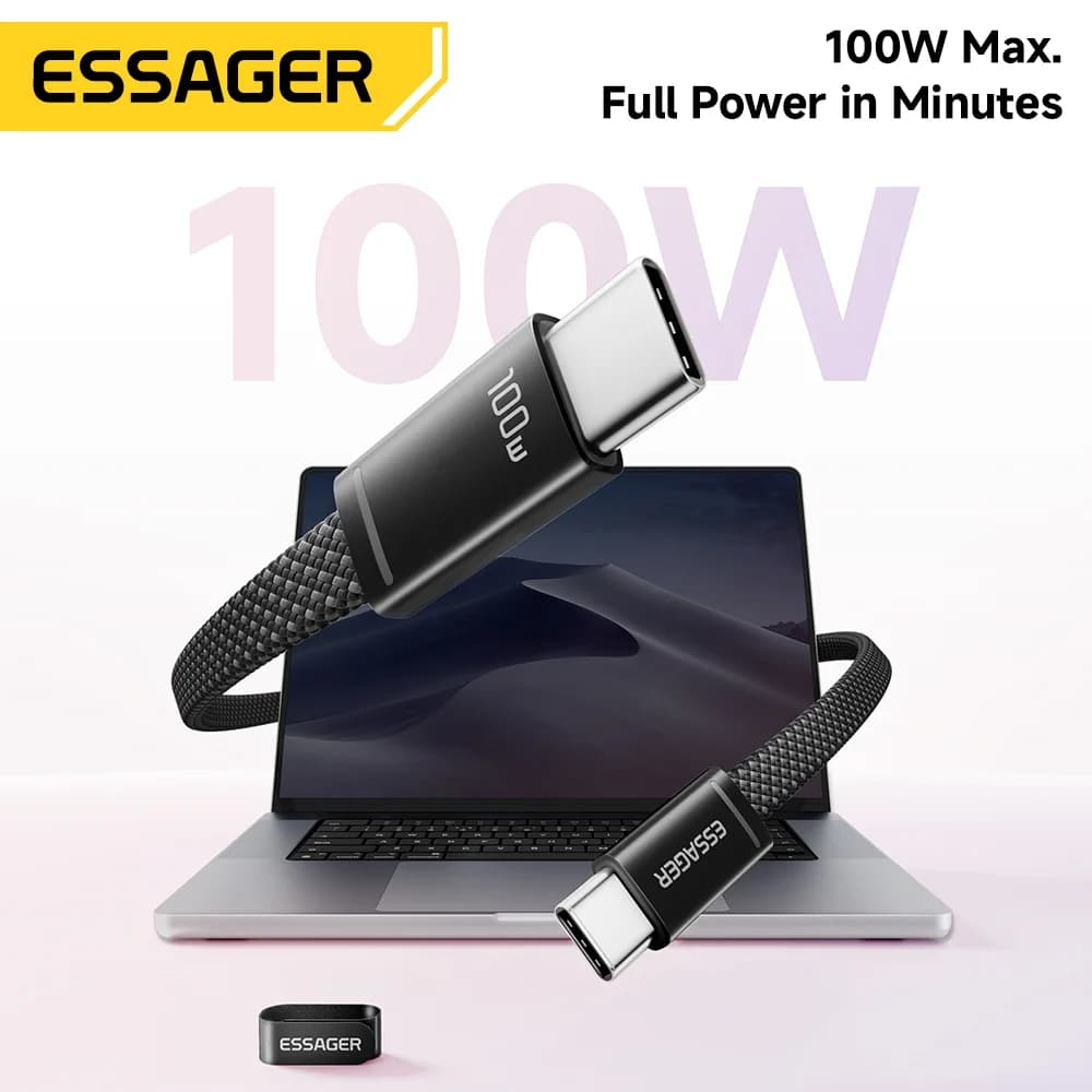100W Slank USB-C til USB-C PD Hurtigladningskabel