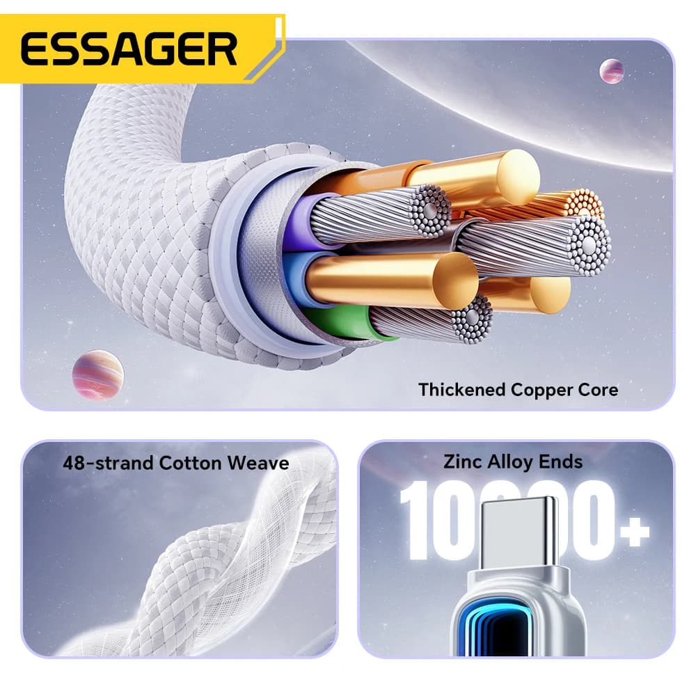 240W E-Marker USB-C til USB-C PD 3.1 Kabel