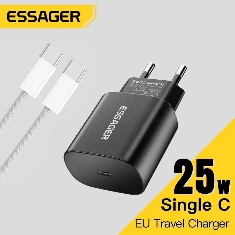 25W USB-C PD Hurtigoplader