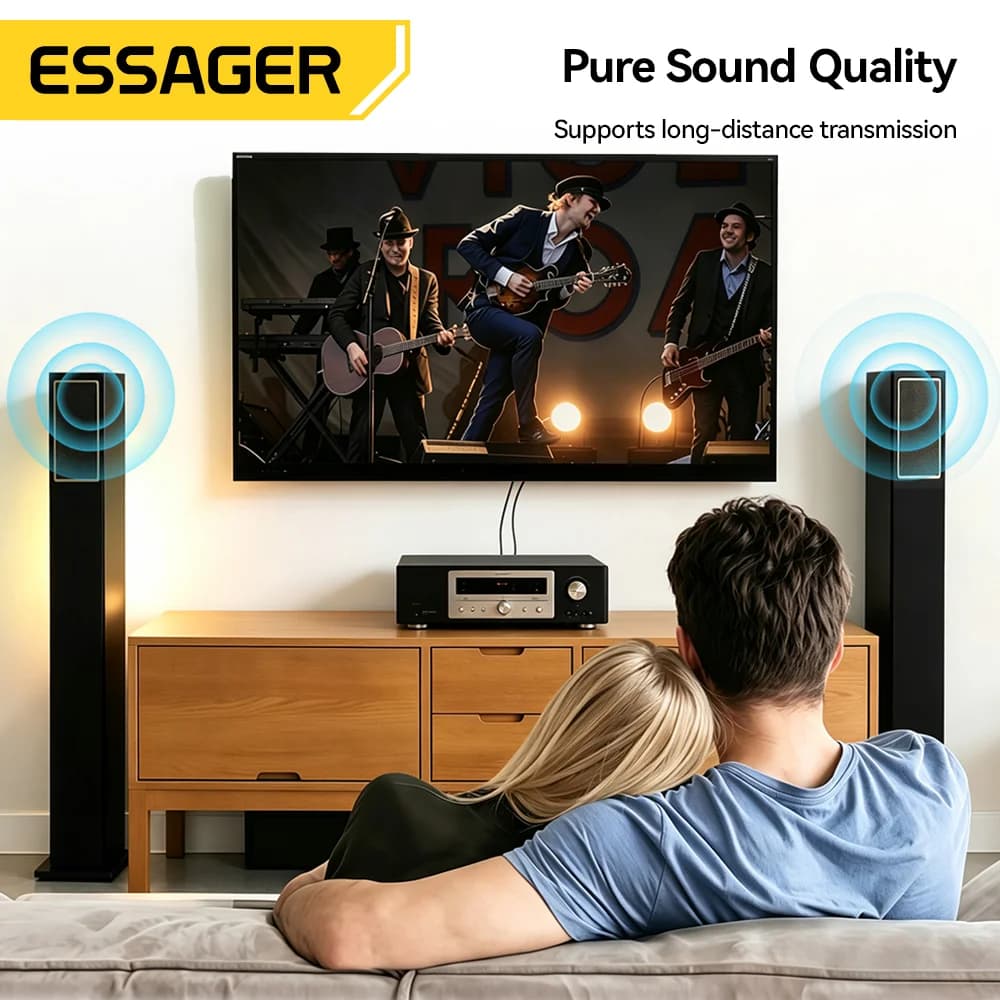 3,5 mm til dobbelt RCA audio splitterkabel