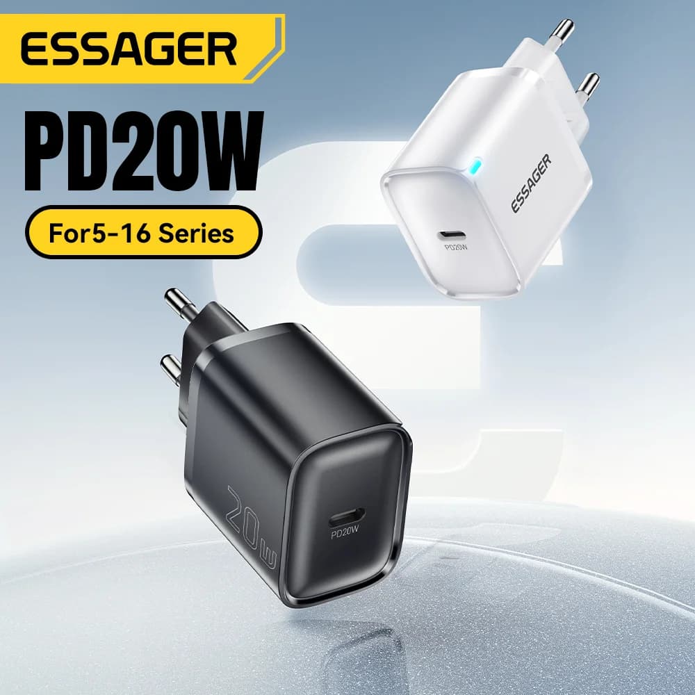 Mini 20W USB-C PD væglader til hurtigopladning