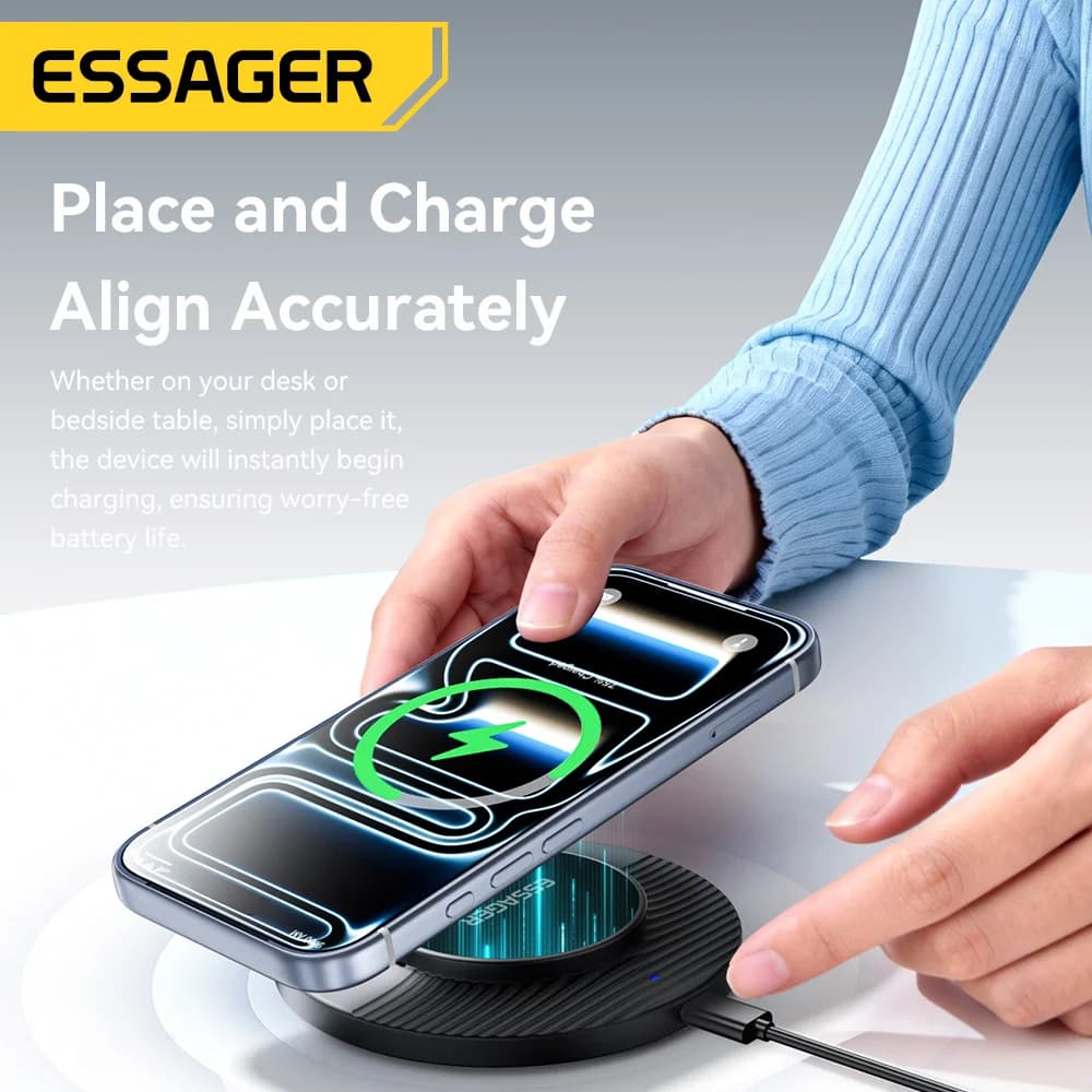15W magnetisk trådløs opladerpad