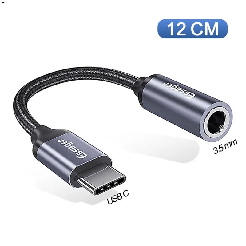 USB-C til 3,5 mm Hovedtelefon Lydadapter