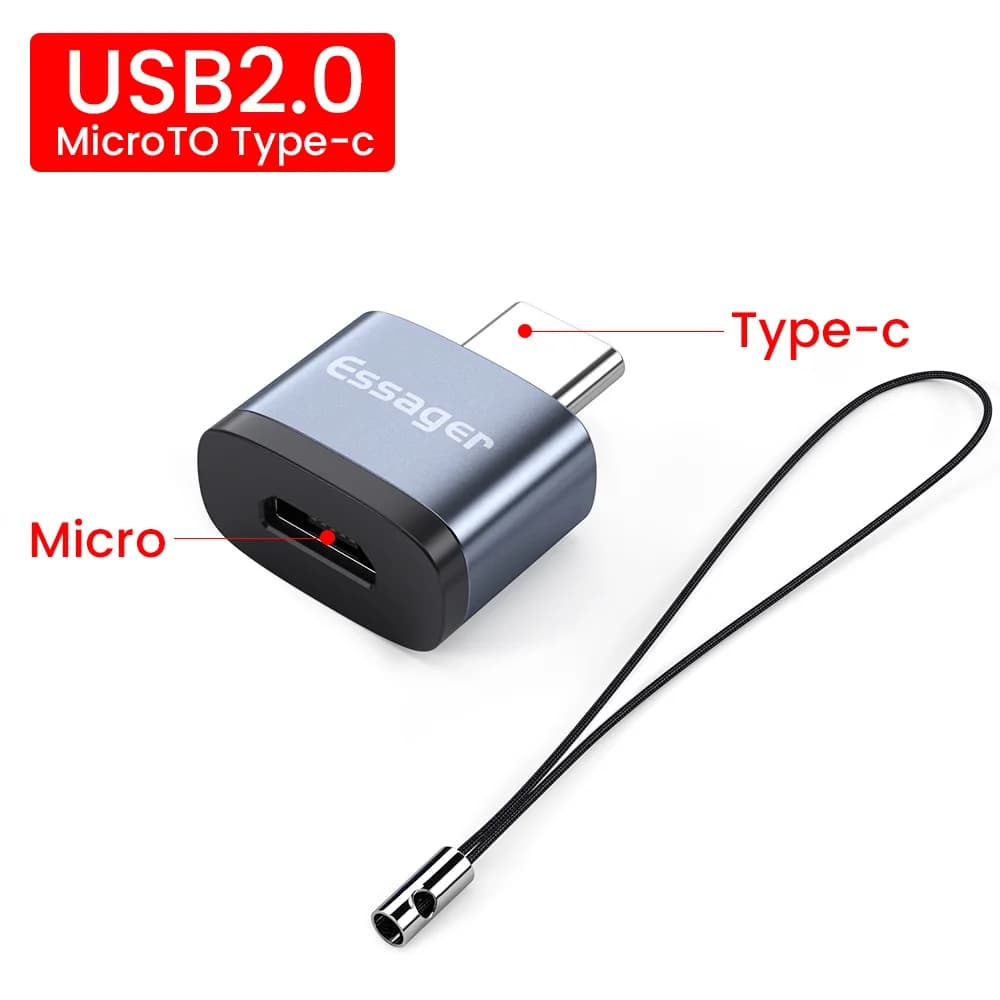 USB Type-C til USB 3.0 hun OTG-adapter
